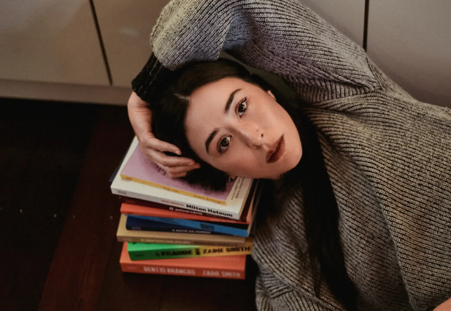 Pilha de livros — Companhia das Letras