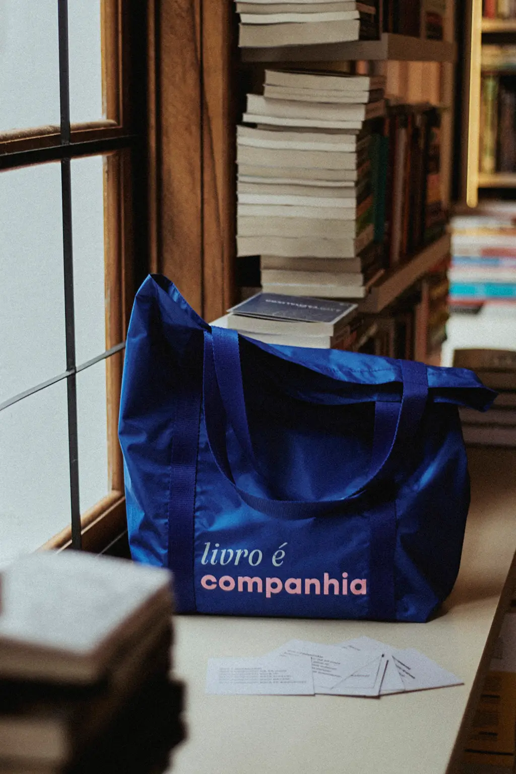 Totebag azul royal — detalhe